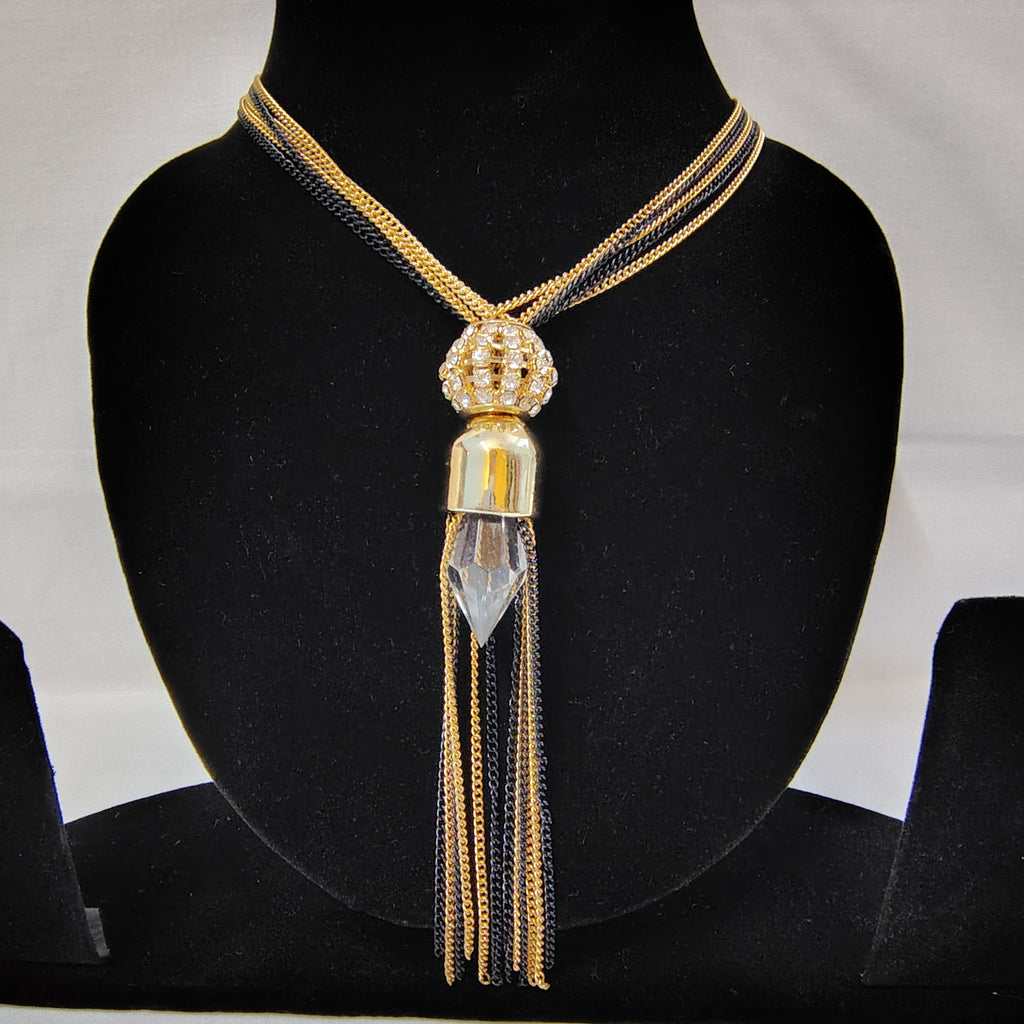Crystal Tassel Empress Long Pendant