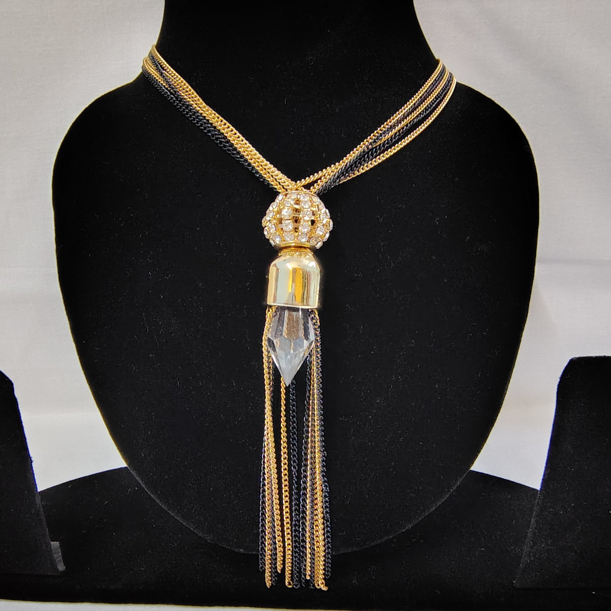 Crystal Tassel Empress Long Pendant