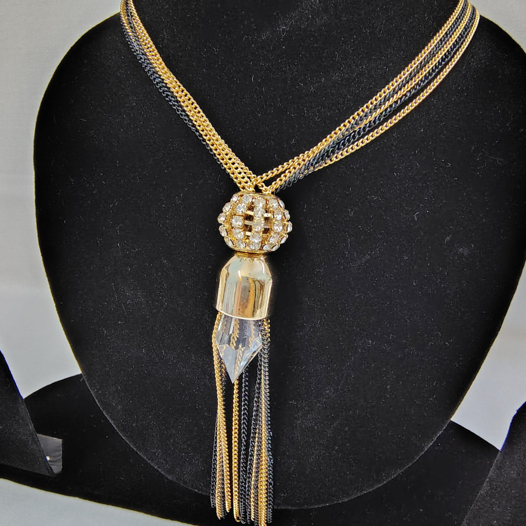 Crystal Tassel Empress Long Pendant