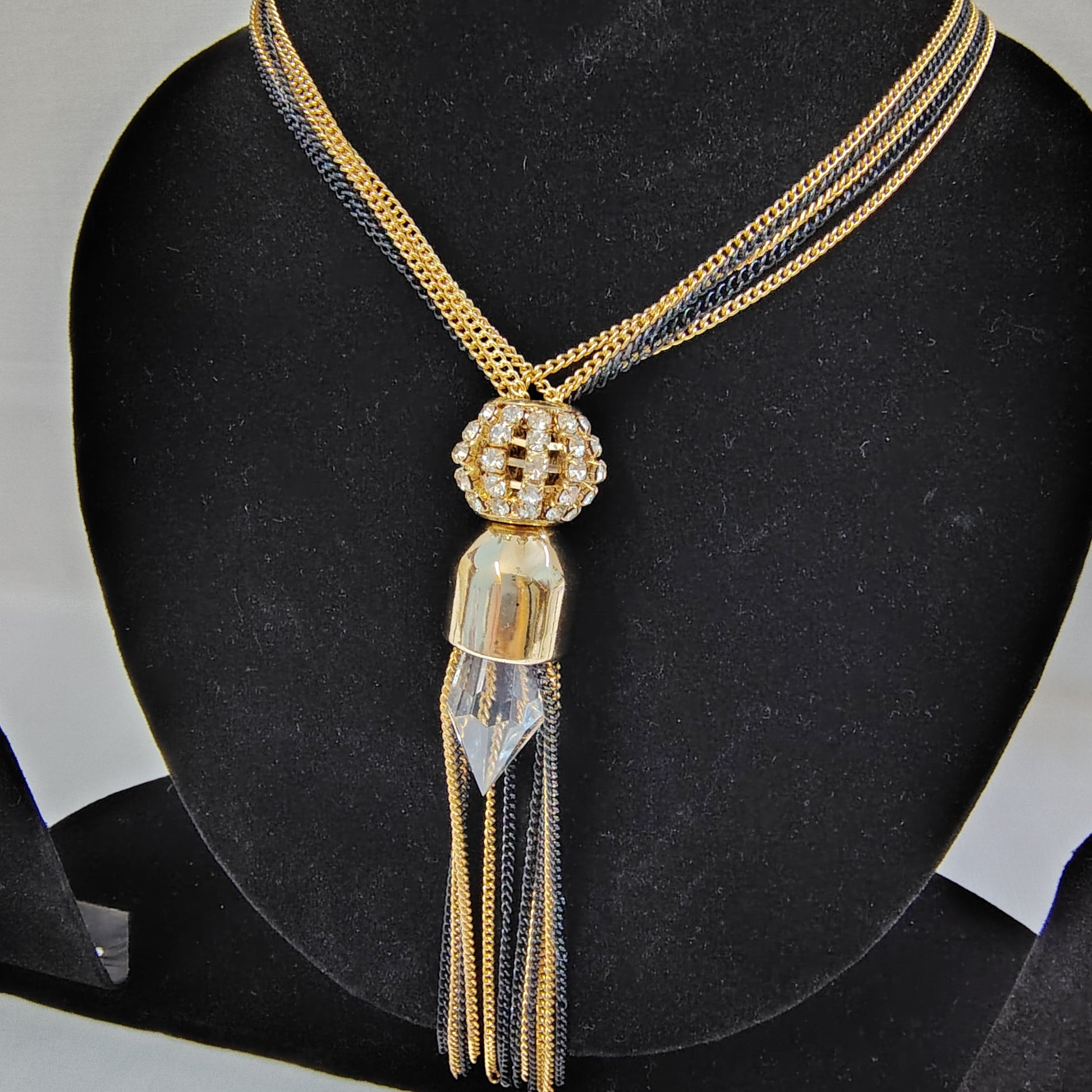 Crystal Tassel Empress Long Pendant