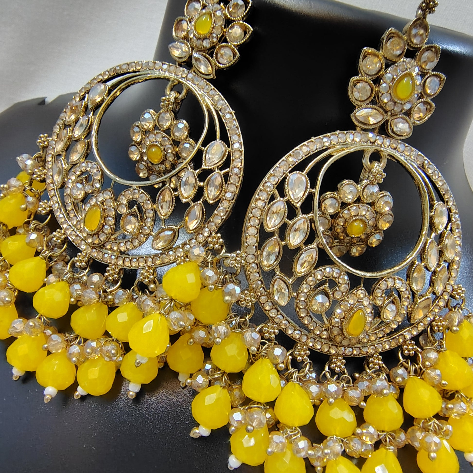 Sunburst Royale Chandbali Lemon Yellow