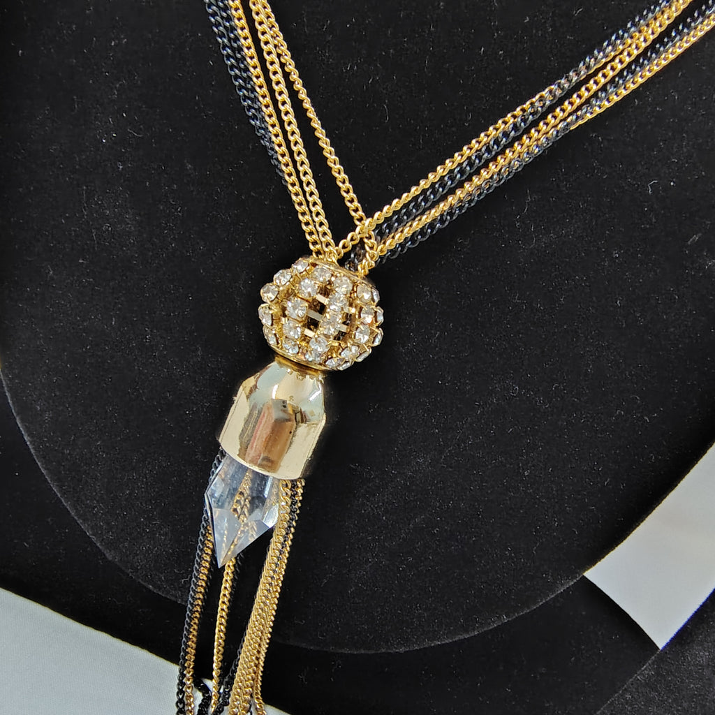 Crystal Tassel Empress Long Pendant