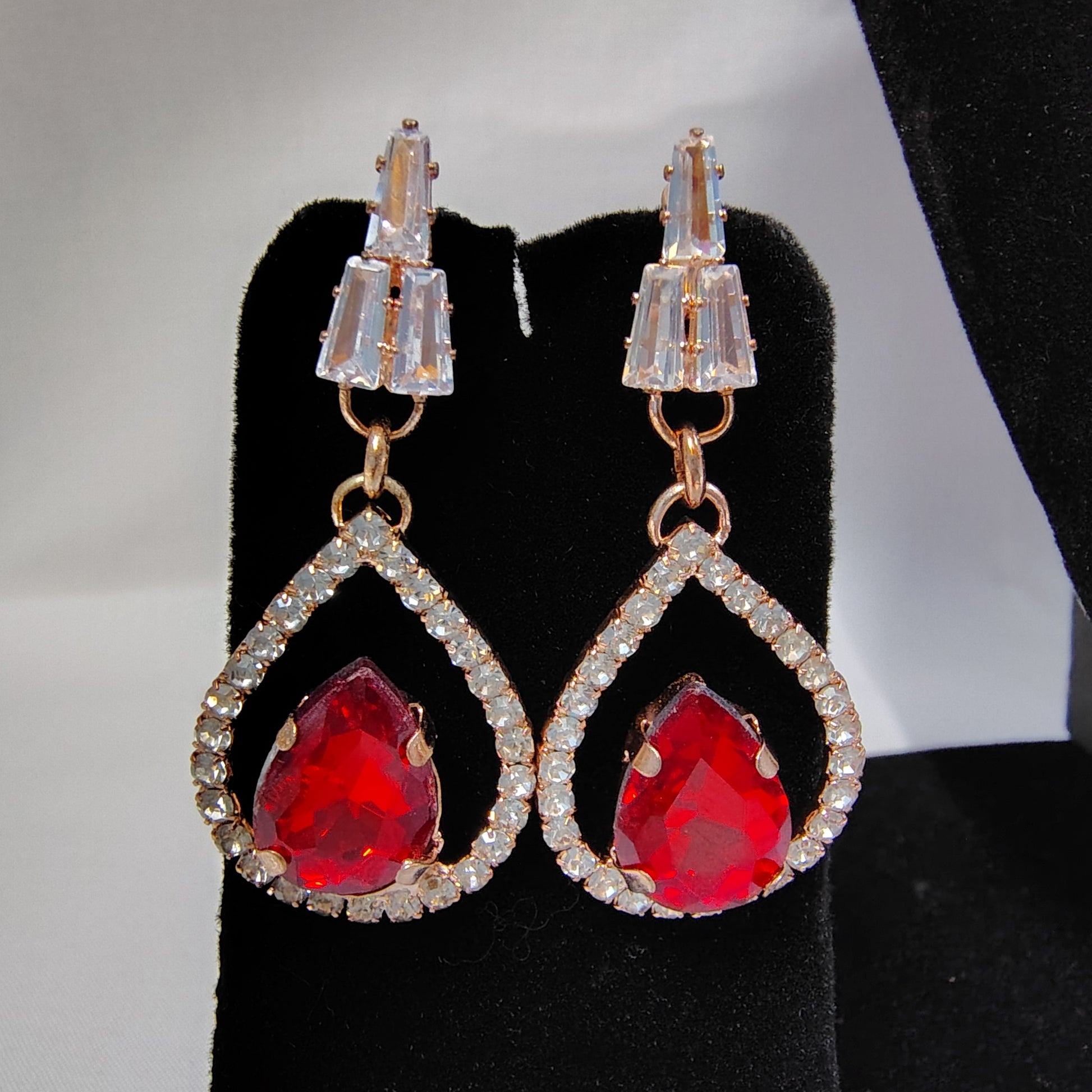 Crown Teardrop Studs