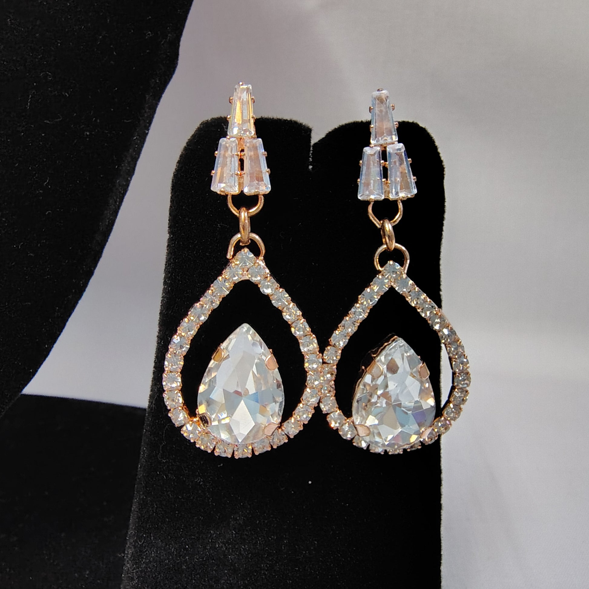 Crown Teardrop Studs