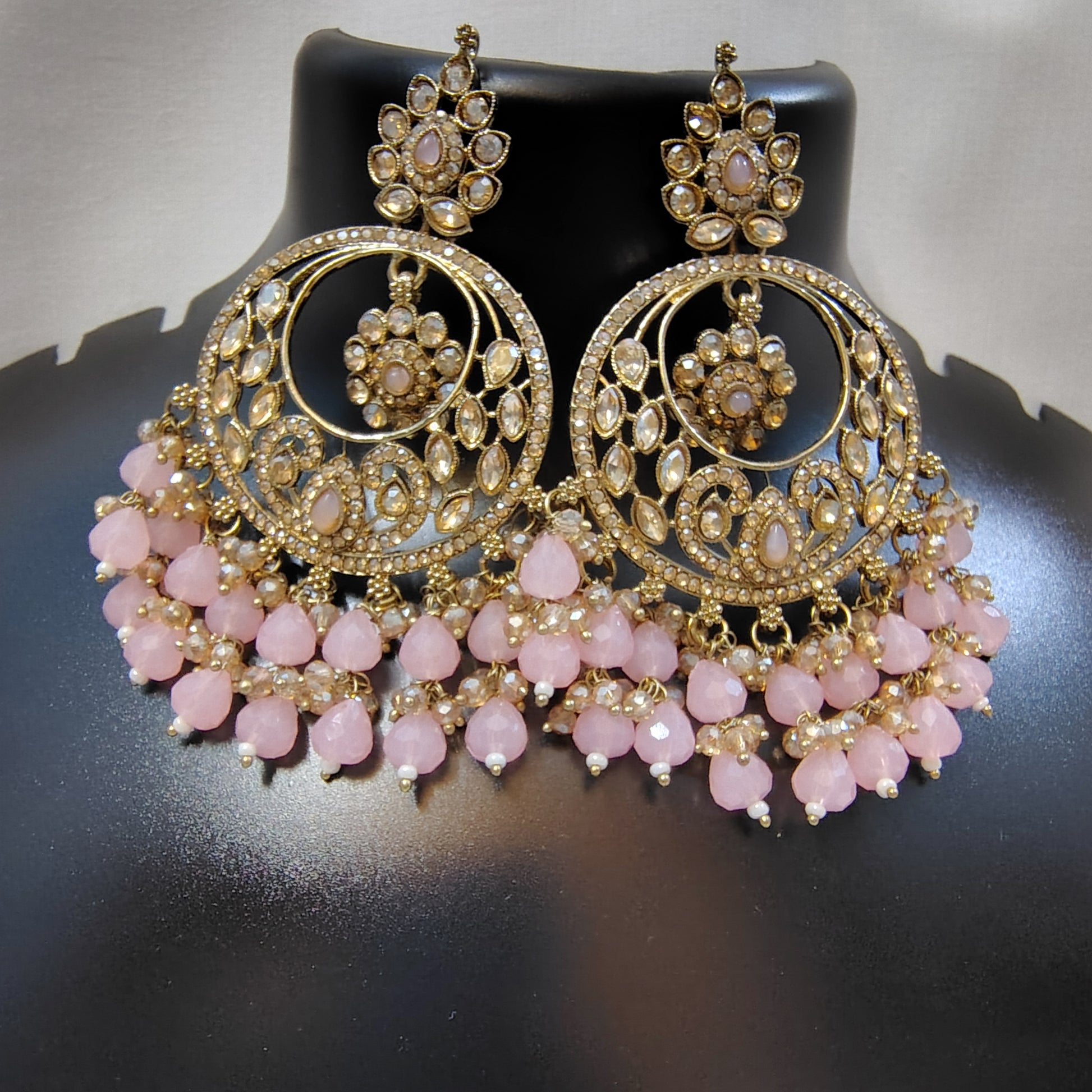 Sunburst Royale Chandbali Baby Pink