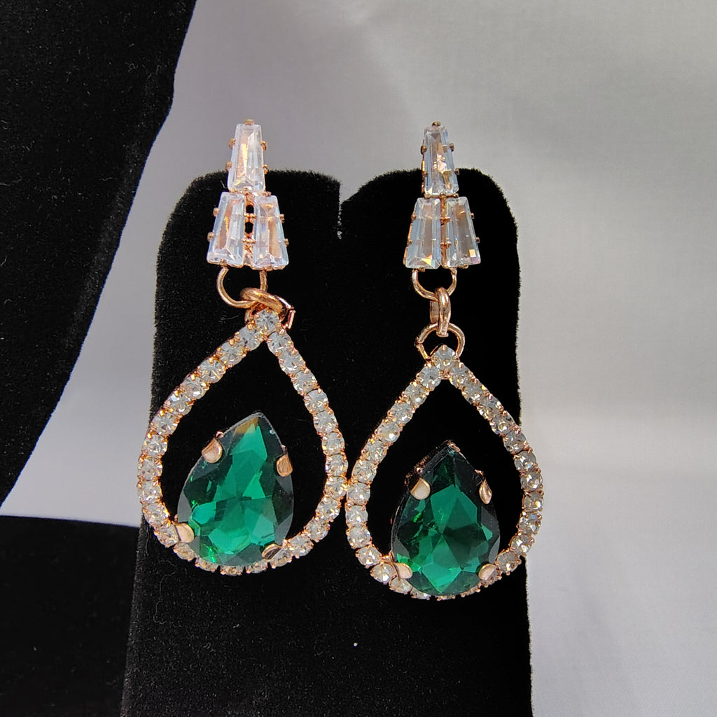 Crown Teardrop Studs