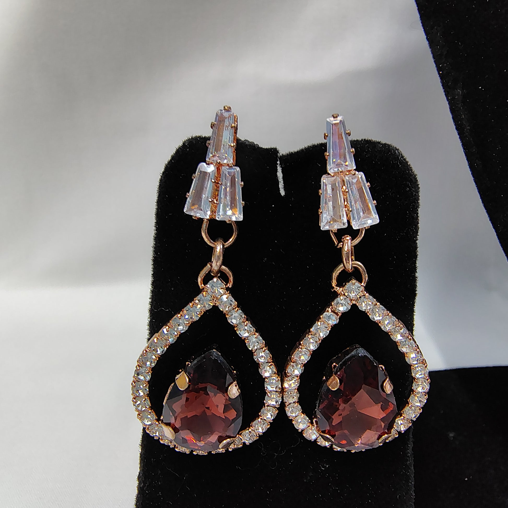 Crown Teardrop Studs
