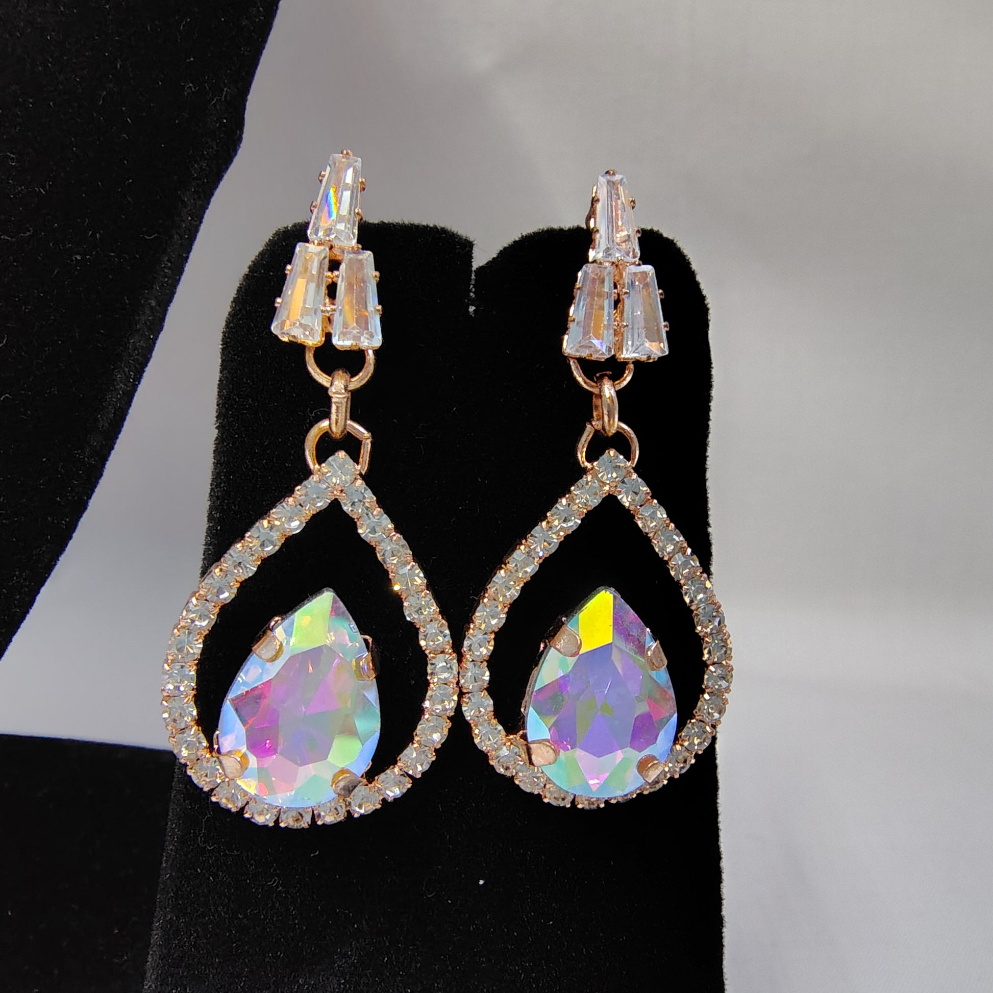 Crown Teardrop Studs
