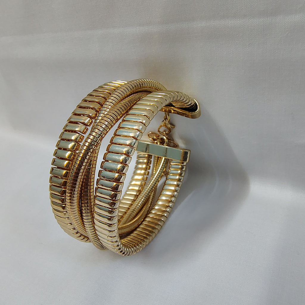 Golden Coil Elegance Bracelet