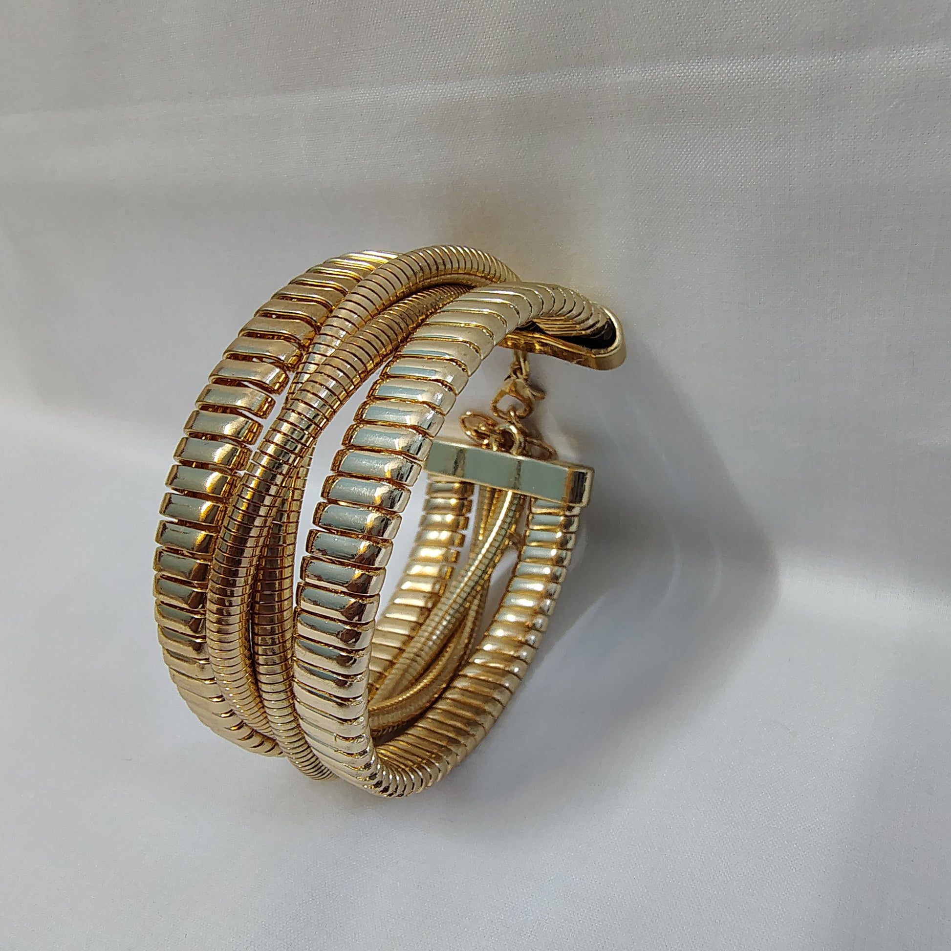 Golden Coil Elegance Bracelet