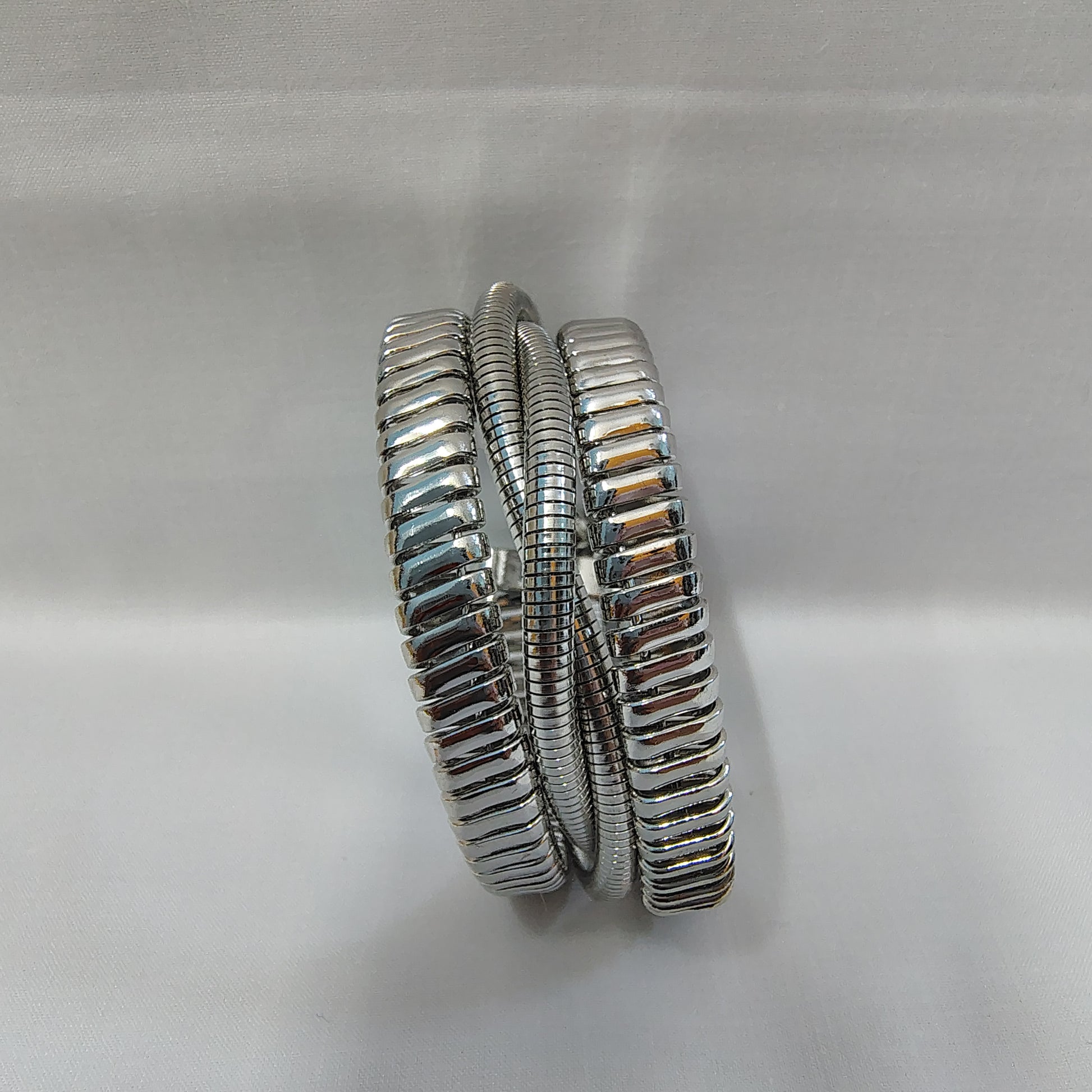 Silver Coil Elegance Bracelet
