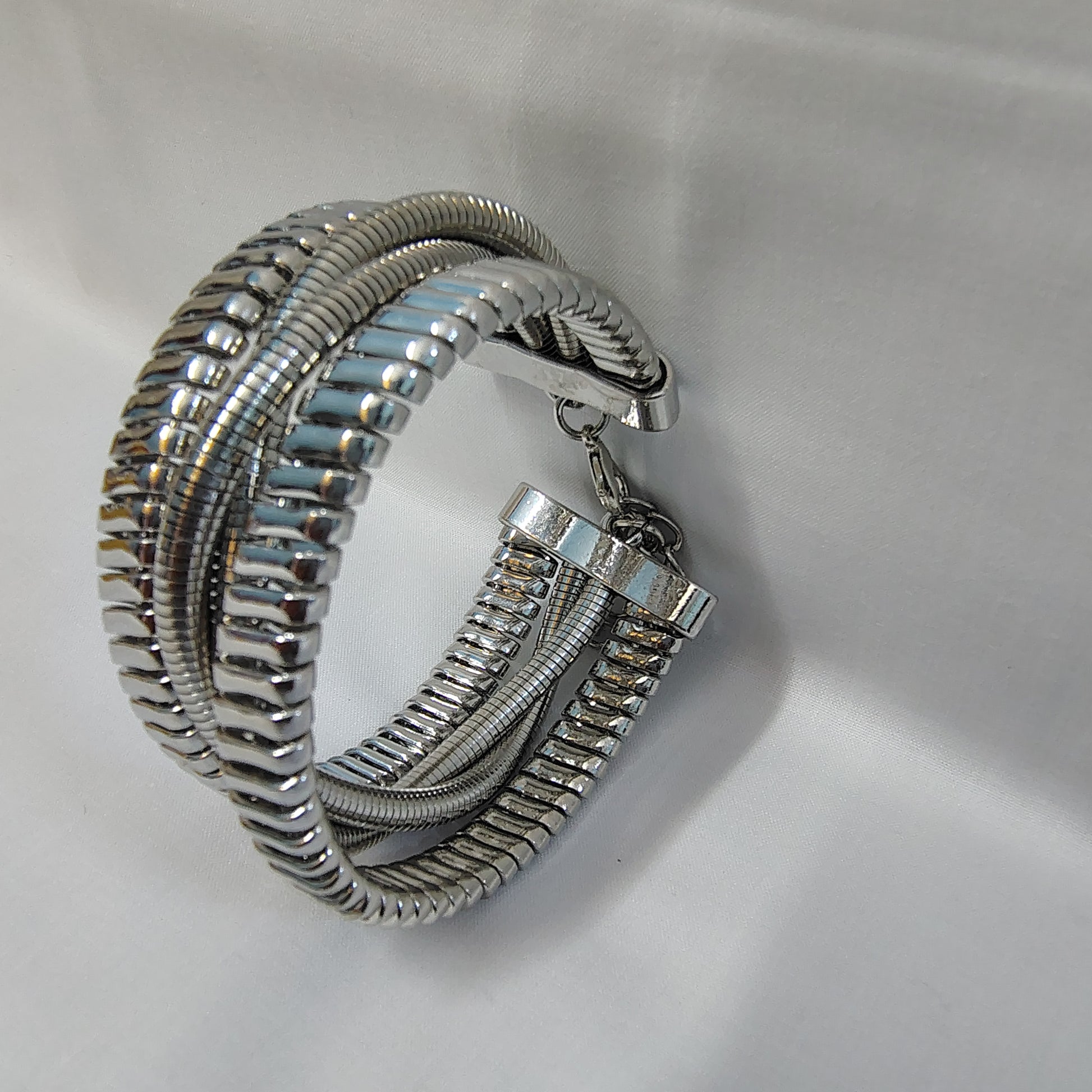 Silver Coil Elegance Bracelet
