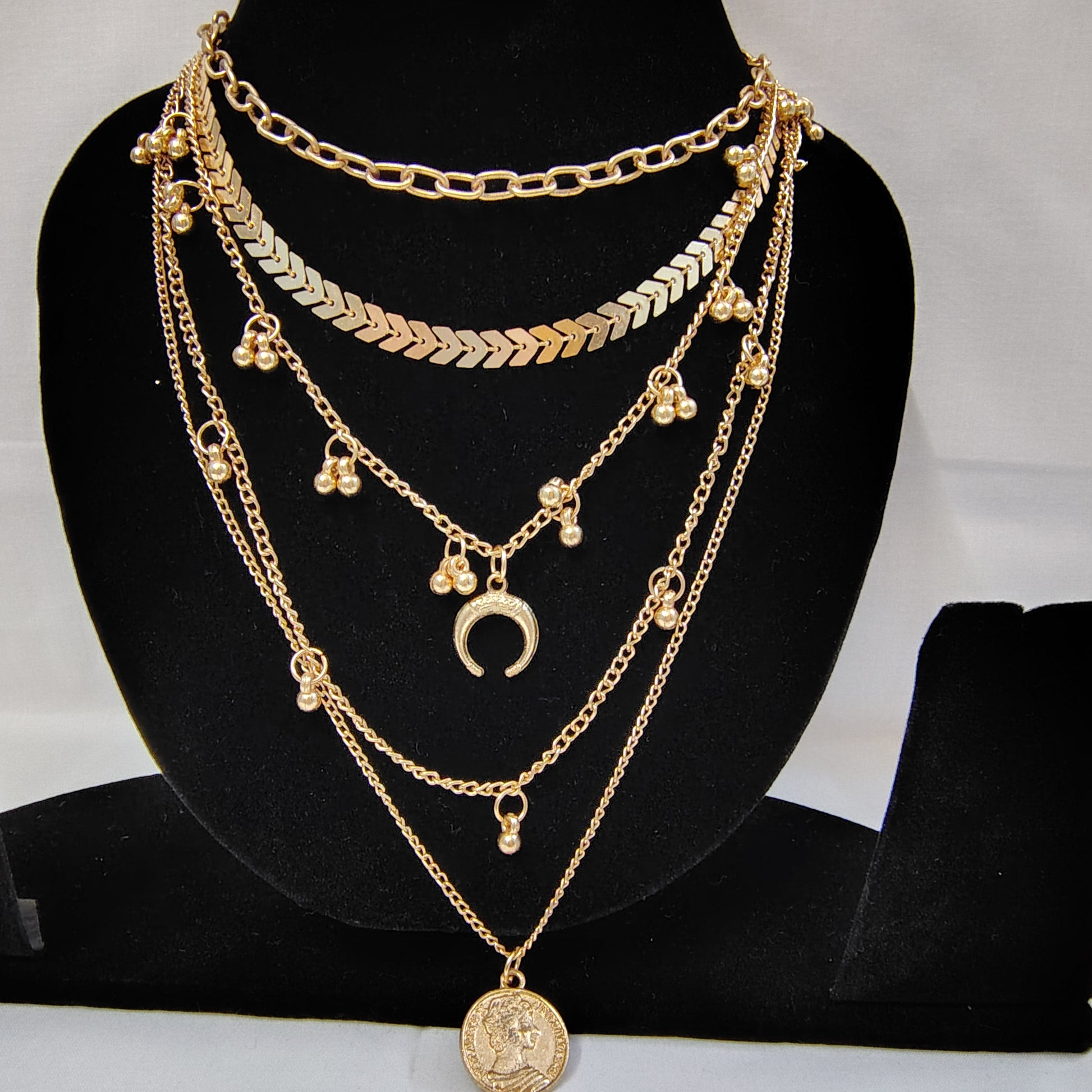 Lunar Bloom Layered Pendant Set