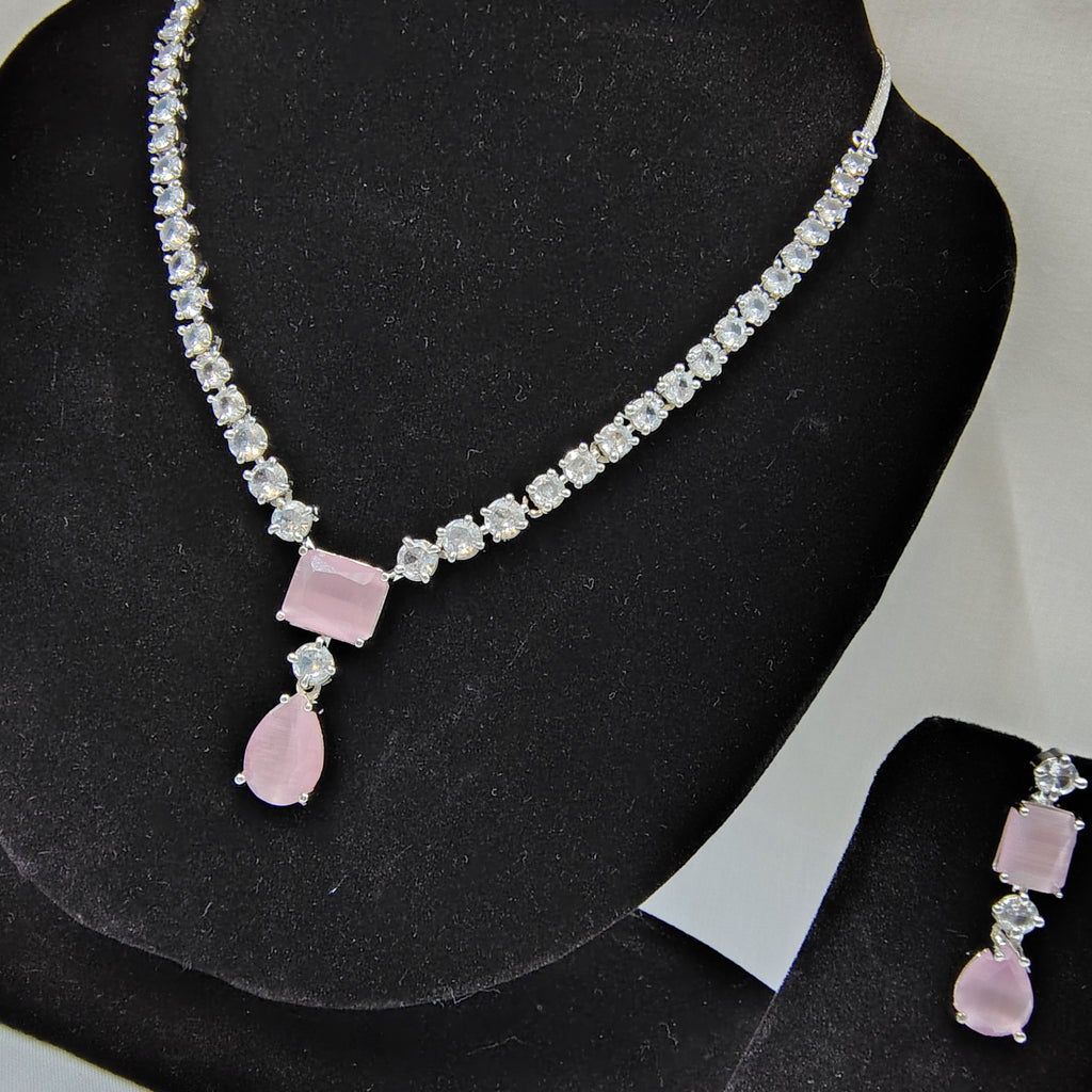 Crystal Pink A.D. Necklace
