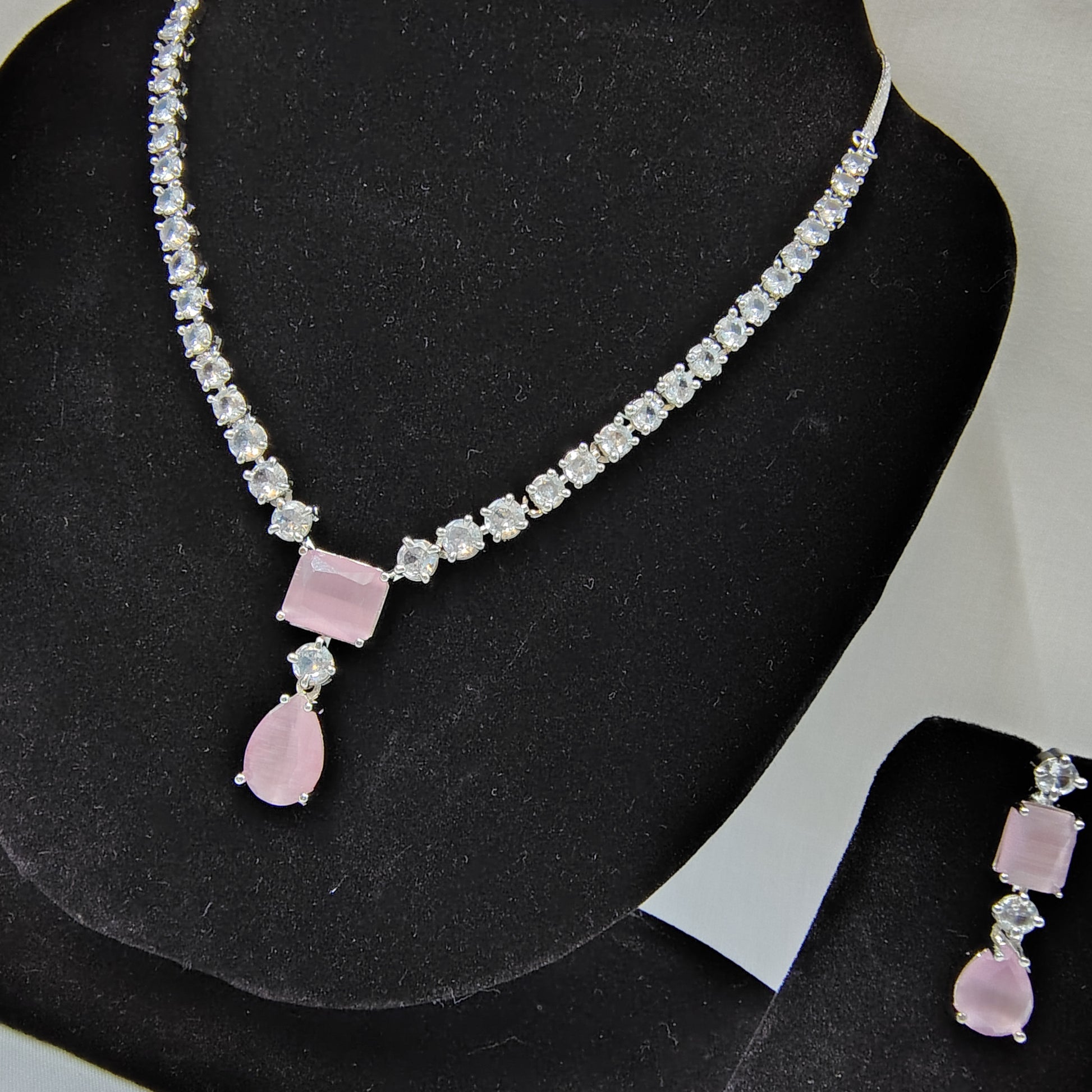 Crystal Pink A.D. Necklace