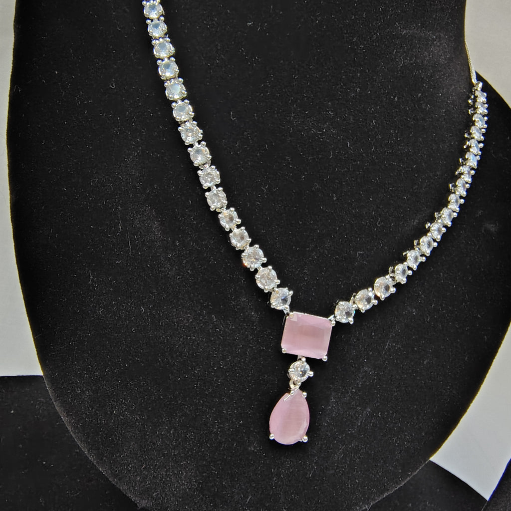 Crystal Pink A.D. Necklace
