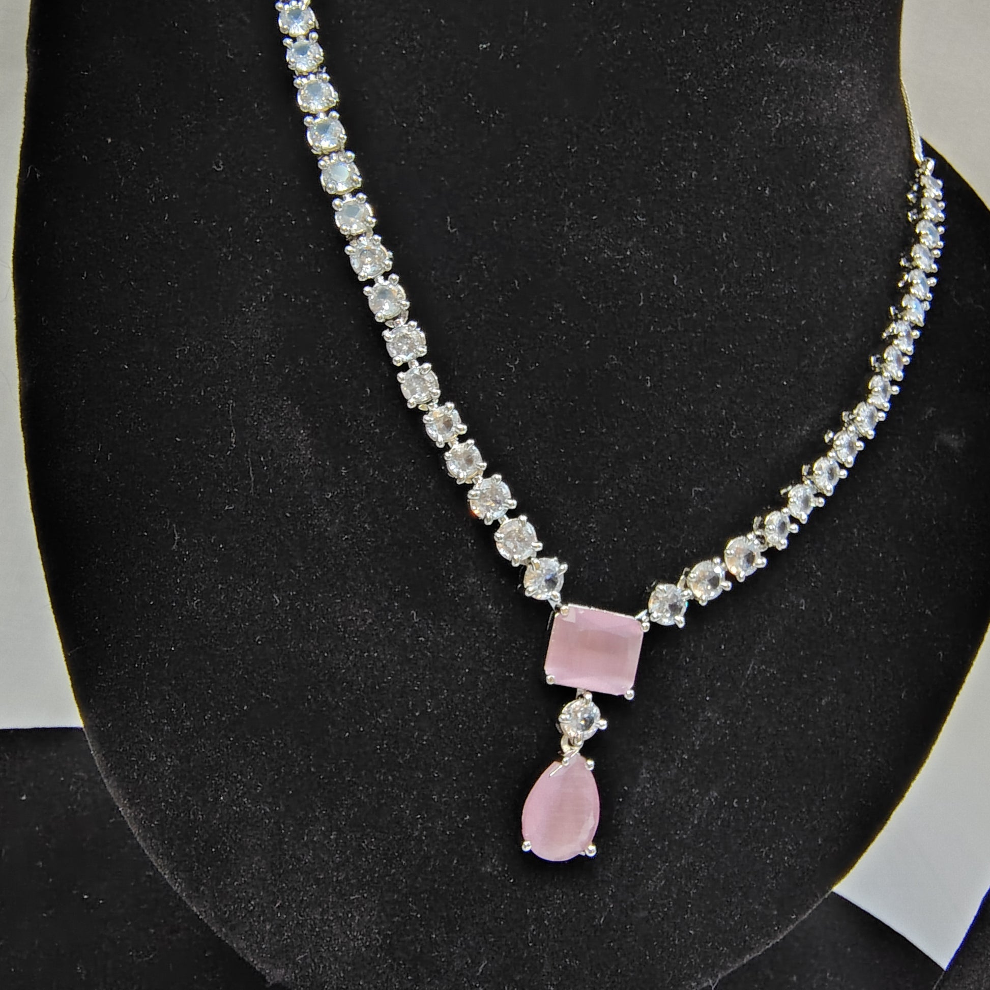 Crystal Pink A.D. Necklace